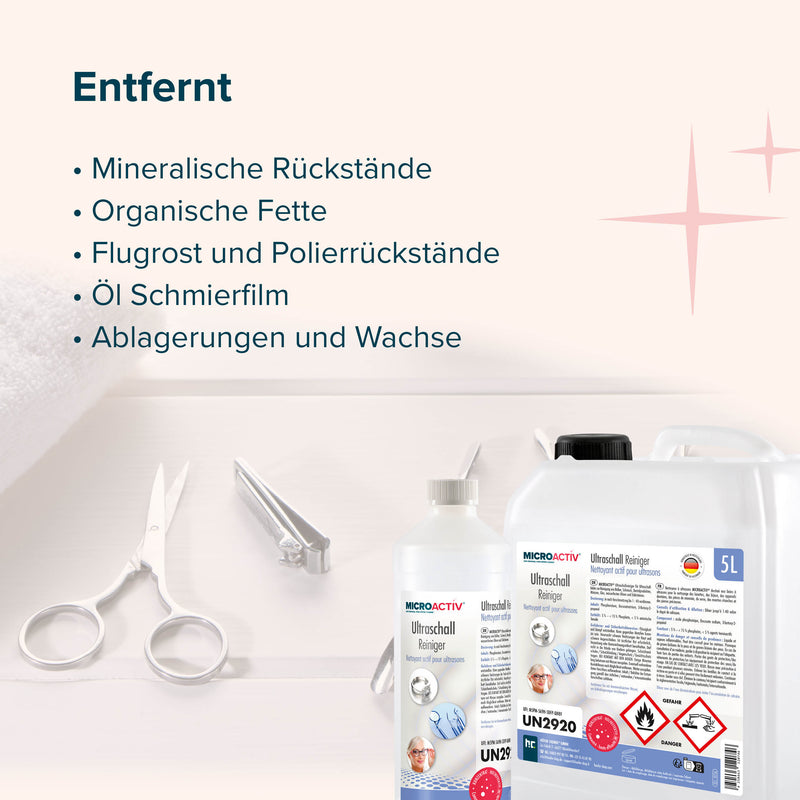 1 L Microactiv® Ultraschallreiniger Flüssig-Konzentrat für Ultraschallbad