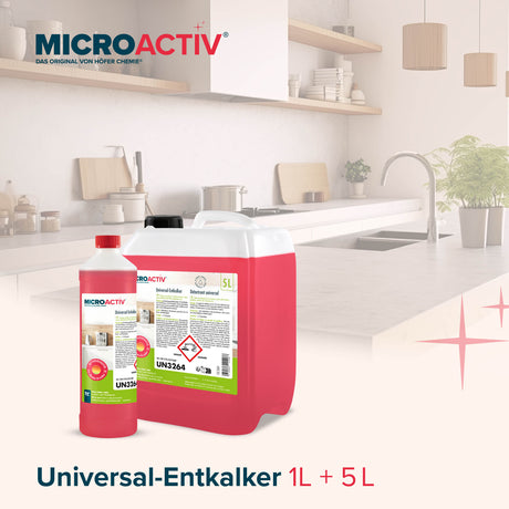 1 L Microactiv® Universal Entkalker mit Farbindikator - Höfer Chemie GmbH