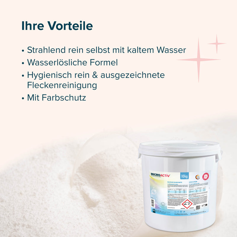 10 kg Microactiv® Waschpulver Vollwaschmittel - Höfer Chemie GmbH