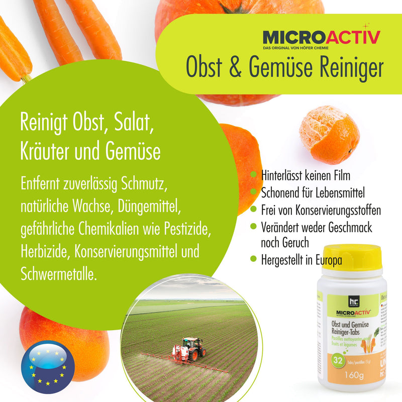 160 g Microactiv® Nettoyant pour fruits et légumes en pastilles