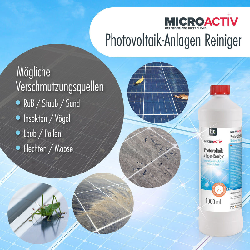 1 L MICROACTIV® Photovoltaik Anlagen Reiniger in Flaschen