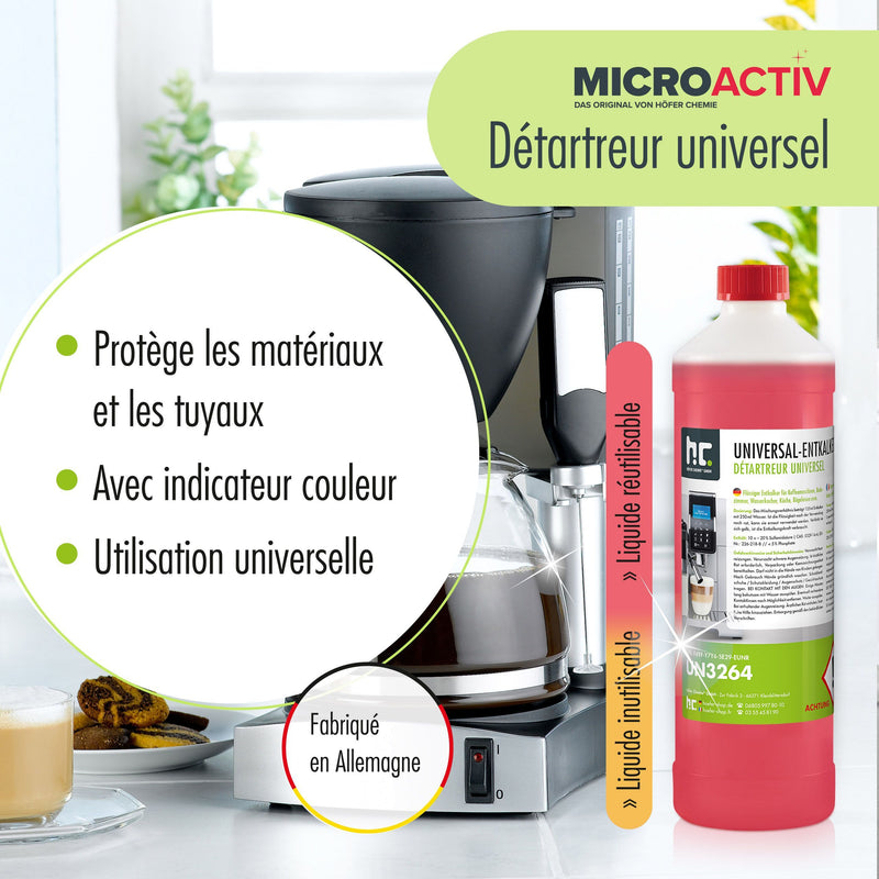 5 L Microactiv® Universal Entkalker mit Farbindikator für Kaffeevollautomaten im Kanister