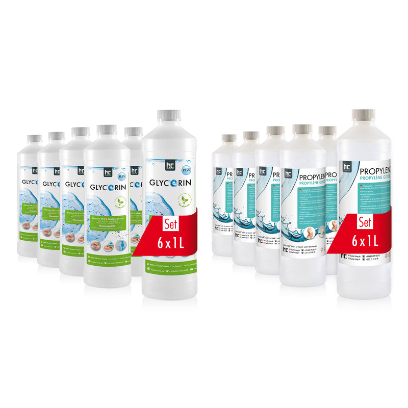 Set 1 L propyleenglycol en 1 L glycerine van farmaceutische kwaliteit