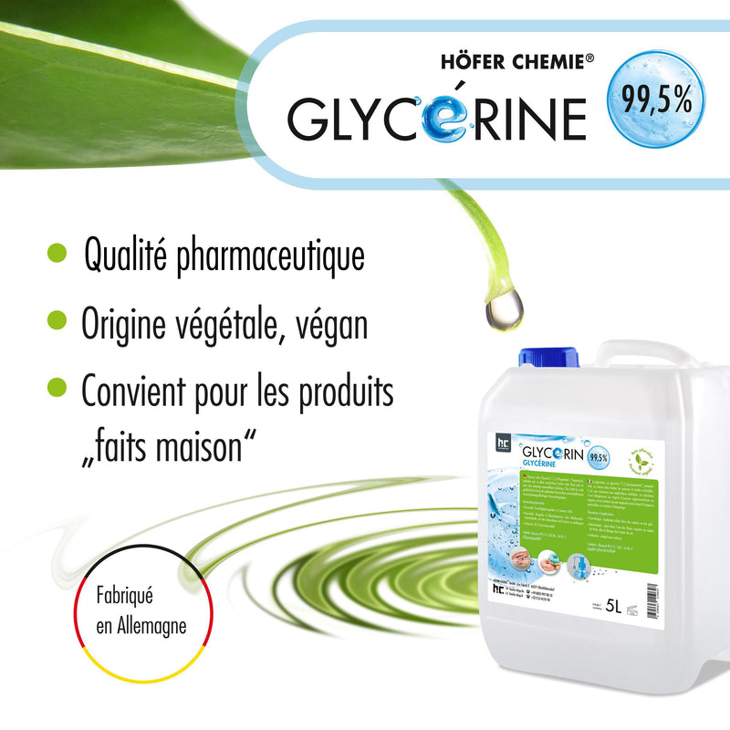 Kit de 1 L de propylène glycol et 1 L de glycérine de qualité pharmaceutique