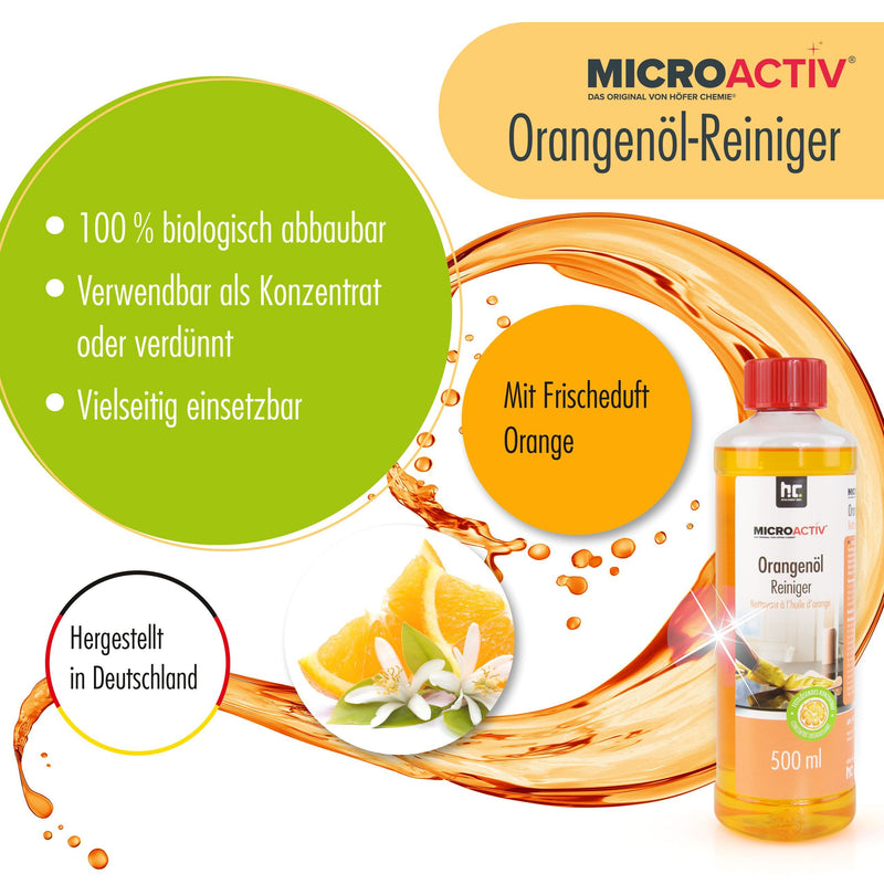 500 ml Microactiv® sinaasappelolie reinigingsconcentraat in fles