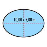 Winter Abdeckplane für ovale Pools 10 x 5 m