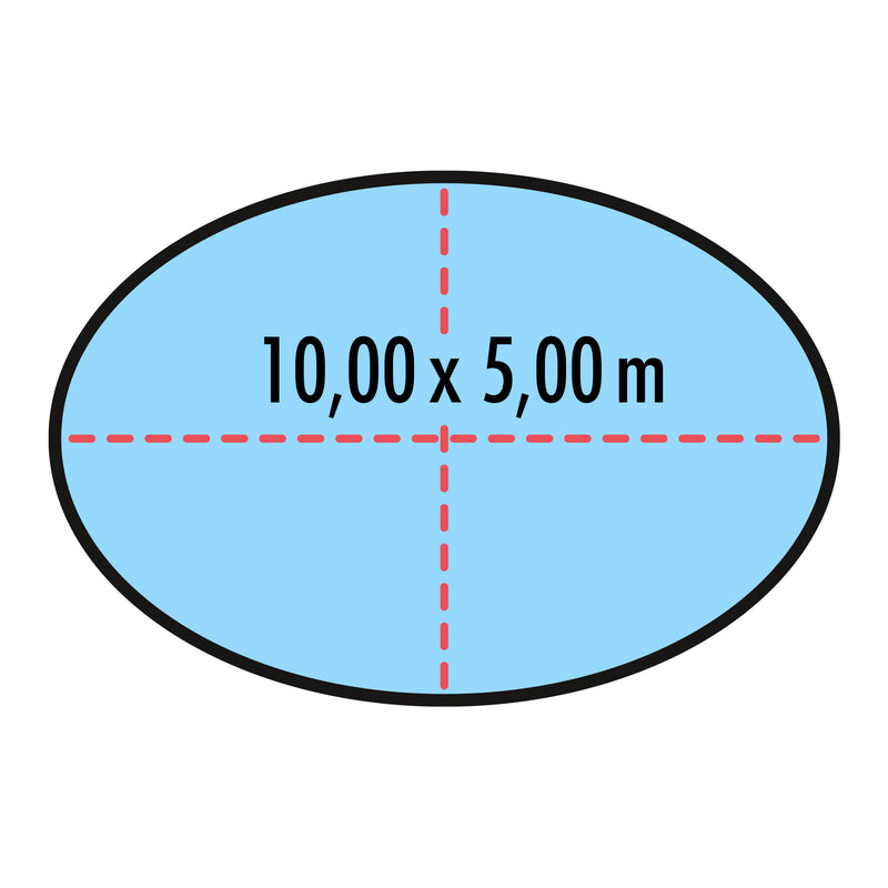 Winter Abdeckplane für ovale Pools 10 x 5 m