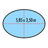 Winter Abdeckplane für ovale Pools 5,85 x 3,50 m