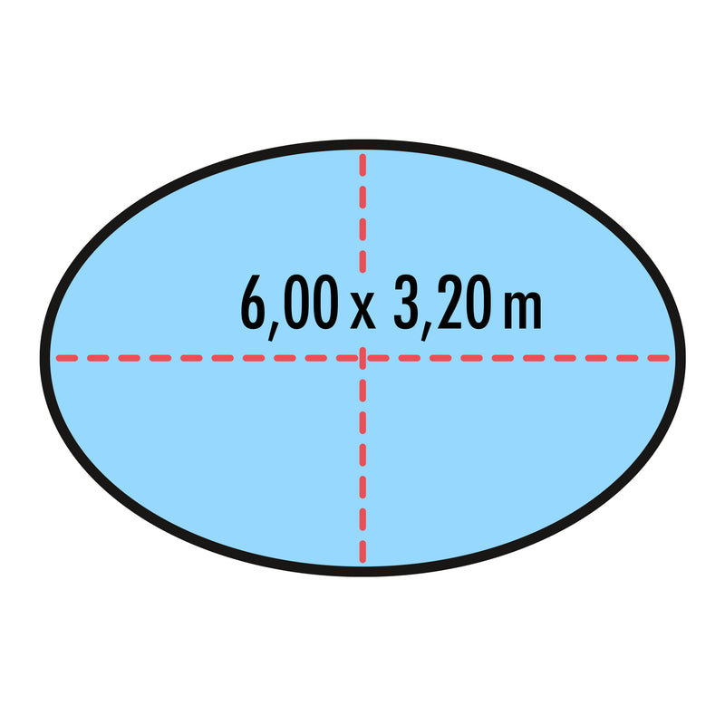 Winter Abdeckplane für ovale Pools 6 x 3,20 m