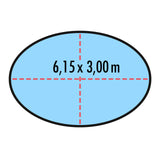 Winter Abdeckplane für ovale Pools 6,15 x 3 m