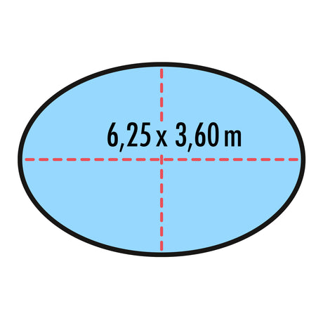 Winter Abdeckplane für ovale Pools 6,25 x 3,60 m