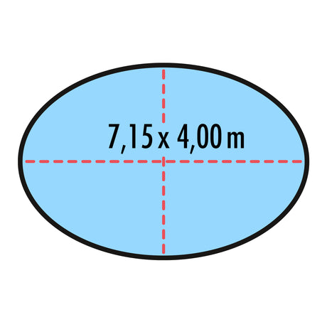 Winter Abdeckplane für ovale Pools 7,15 x 4 m, oval