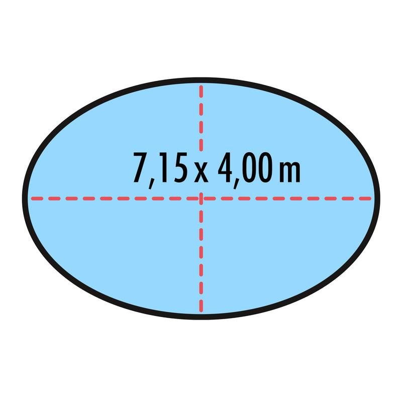 Winter Abdeckplane für ovale Pools 7,15 x 4 m, oval