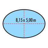 Winter Abdeckplane für ovale Pools 8,15 x 5 m