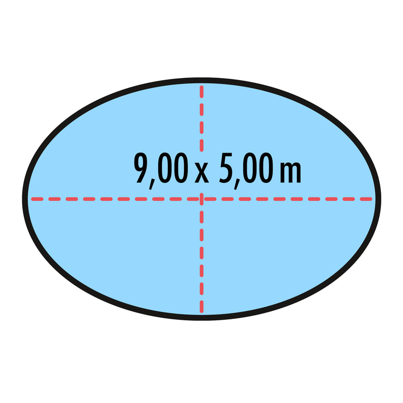 Winter Abdeckplane für ovale Pools 9 x 5 m