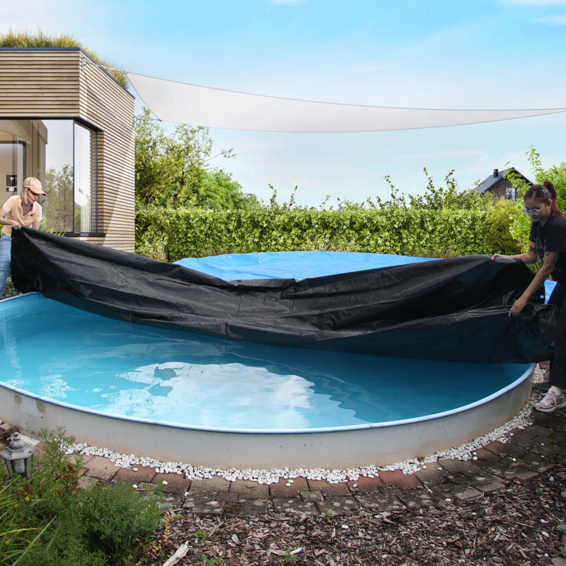 Bâche d'hiver pour piscine en forme de huit 5,40 x 3,50 m