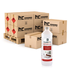 1 L FLAMBIOL® Bioethanol Hochrein 100 % in Flaschen für Edelstahl - Tisch - Kamine - Höfer Chemie GmbH