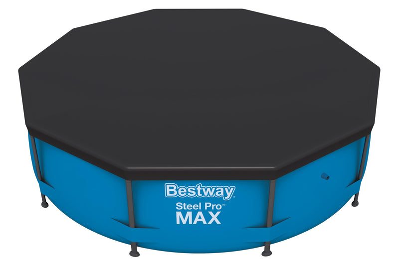 Bestway® PVC-Abdeckplane Ø 305 cm, schwarz, rund