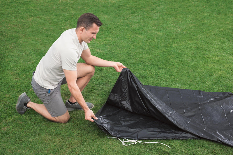 Bestway® PVC-Abdeckplane Ø 305 cm, schwarz, rund