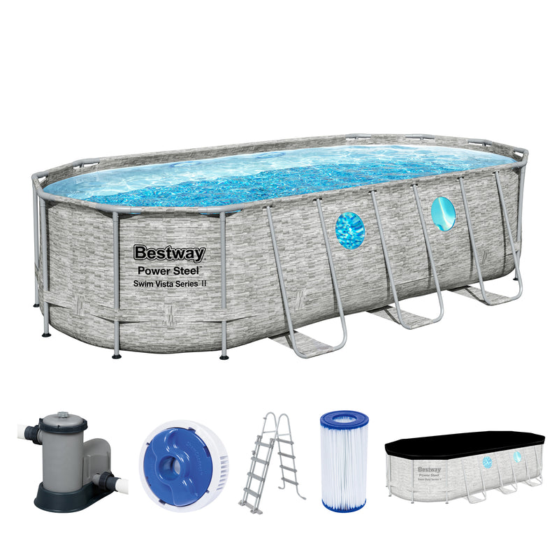 Power Steel™ Swim Vista Series™ Frame Pool Set 549 x 274 x 122 cm