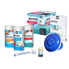 BAYZID® Pool Wasserpflege Starterset 7 - tlg durch Chlor, PH Minus und Multitabs - Höfer Chemie GmbH