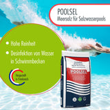 25 kg POOLSEL Meersalz für Salzwasserpools