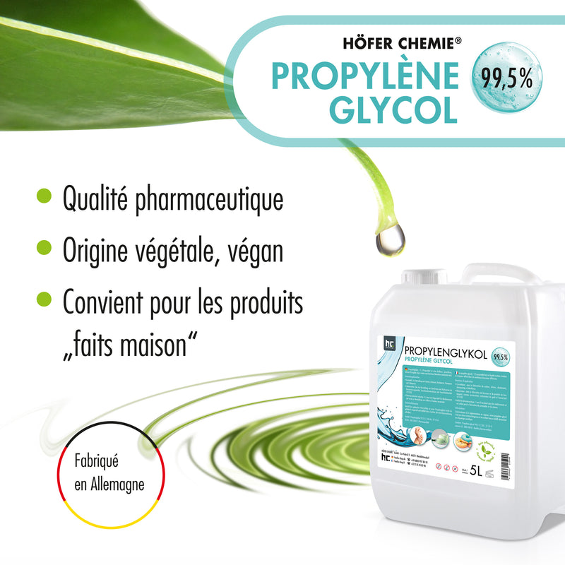 Kit de 1 L de propylène glycol et 1 L de glycérine de qualité pharmaceutique