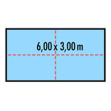 Winter Abdeckplane für rechteckige Pools 6 x 3 m