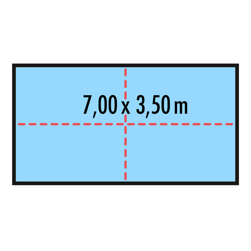 Winter Abdeckplane für rechteckige Pools 7 x 3,50 m