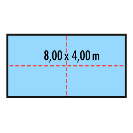 Winter Abdeckplane für rechteckige Pools 8 x 4 m