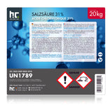 20 kg Höfer Chemie® zoutzuur 29-32% in jerrycan