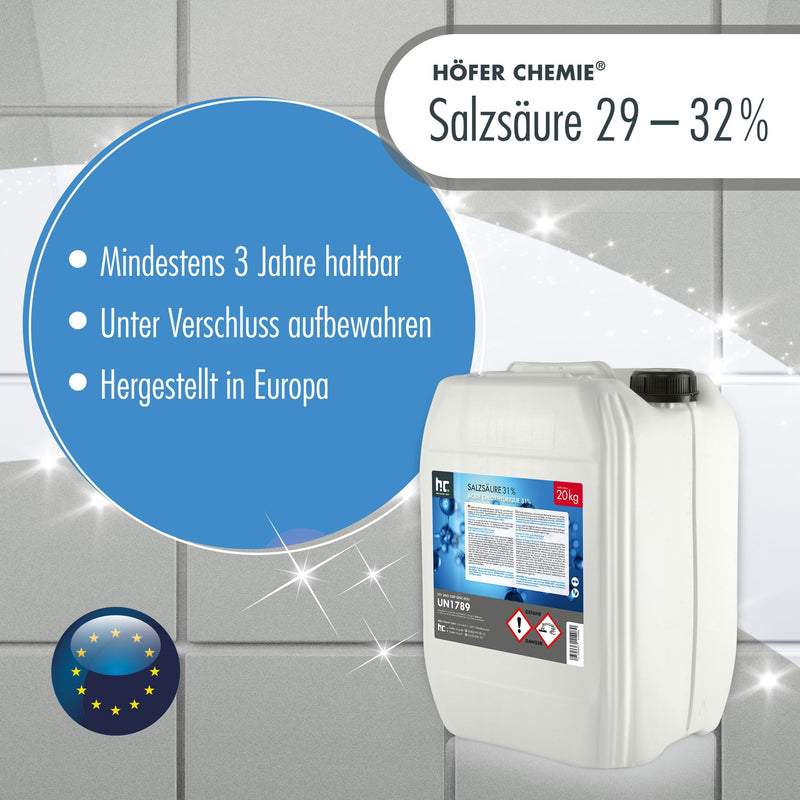 20 kg Höfer Chemie® Salzsäure 29-32% in Kanister