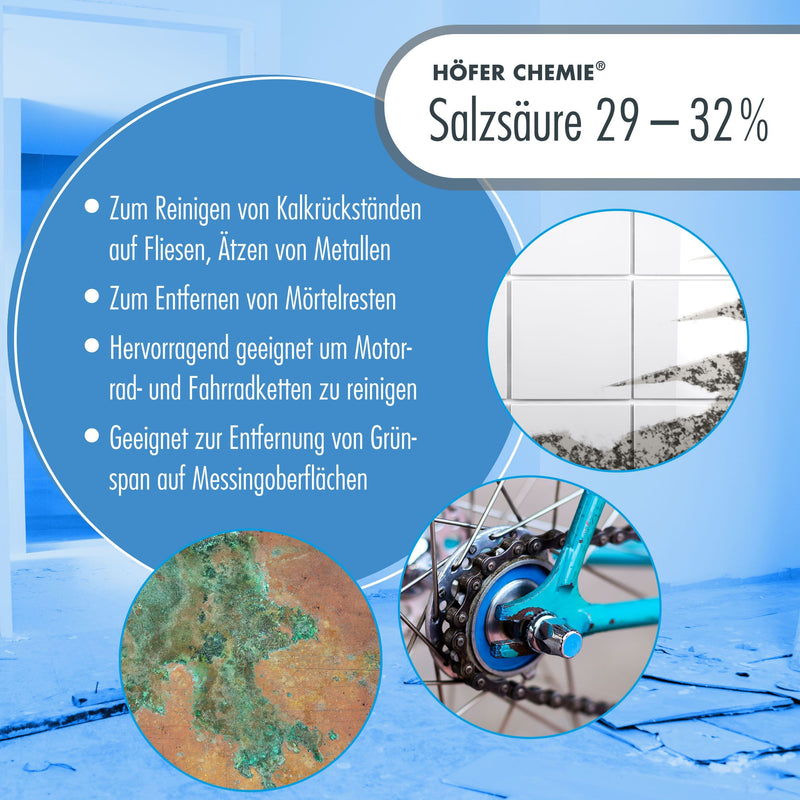 Acide chlorhydrique 29-32% Höfer Chemie® en bidon de 20 KG