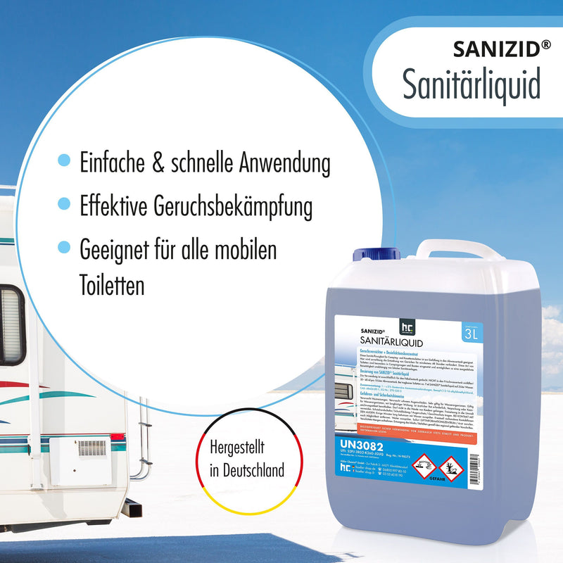 3 L Sanizid ® Sanitärliquid für Campingtoiletten in Kanister