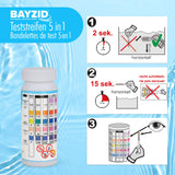 50 Stück BAYZID® 5 in 1 Pool Teststreifen