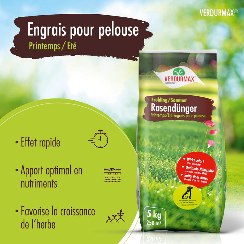 5 kg VERDURMAX® Rasendünger Frühling / Sommer - Höfer Chemie GmbH