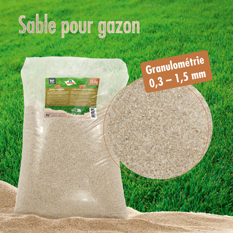 25 kg VERDURMAX® Sable pour gazon 0,3-1,5 mm