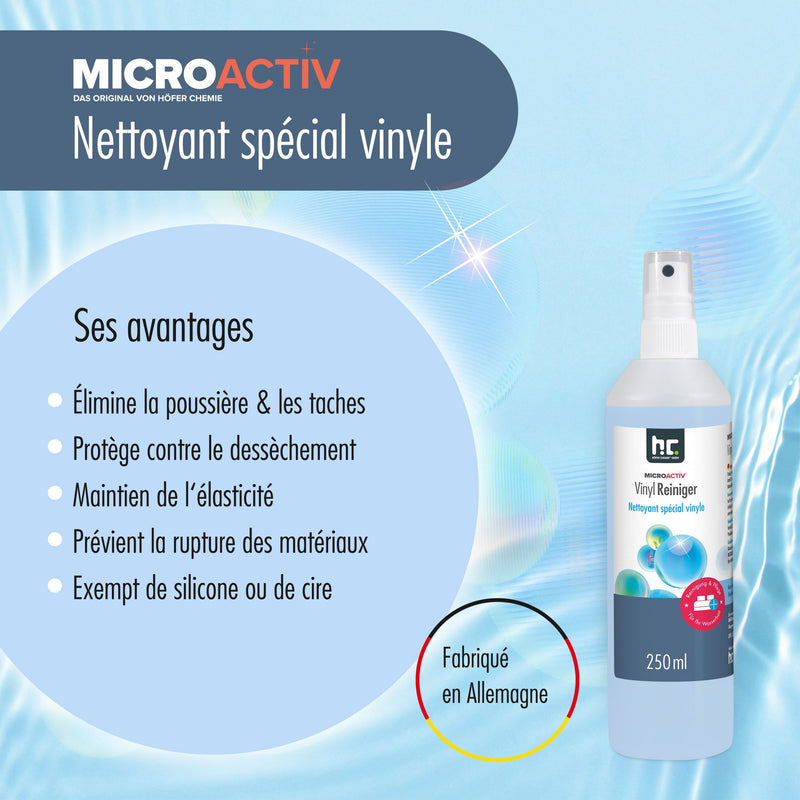 Set conditionneur + nettoyant vinyle Microactiv® en bouteille de 250 ml