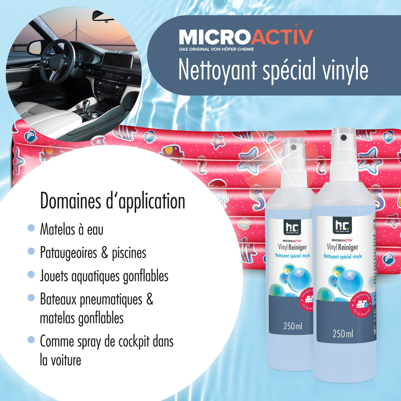 Set conditionneur + nettoyant vinyle Microactiv® en bouteille de 250 ml