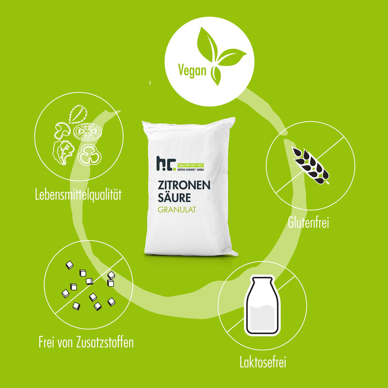 Acide citrique en sac de 25 KG