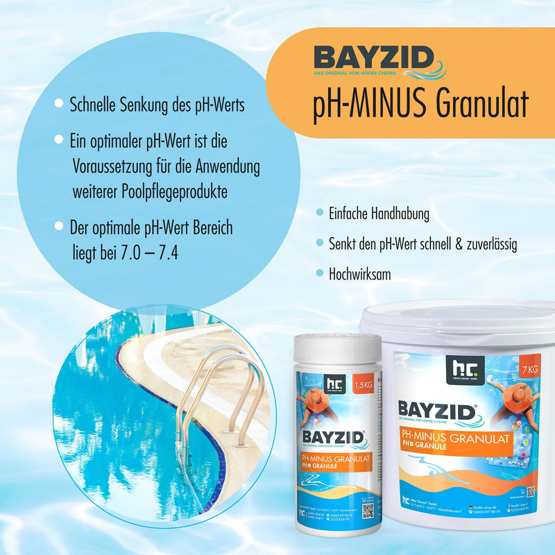 pH moins granulé Bayzid® en bidon de 7 KG